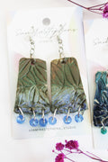 Vienna Leafy Rectangle Ceramic Earrings